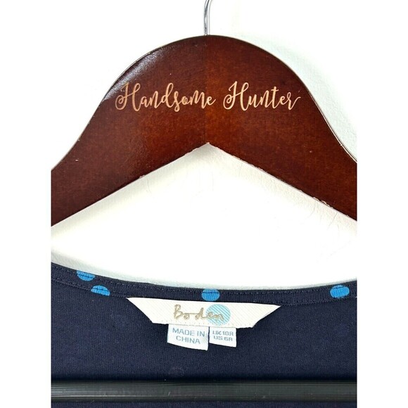 Boden Cressida Faux Wrap Dress Sz 6R Blue Elastic Waist Pockets Modal Cotton E2 - Picture 9 of 11